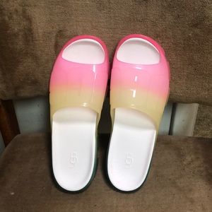 UGG Pink and Yellow Women's Sandals